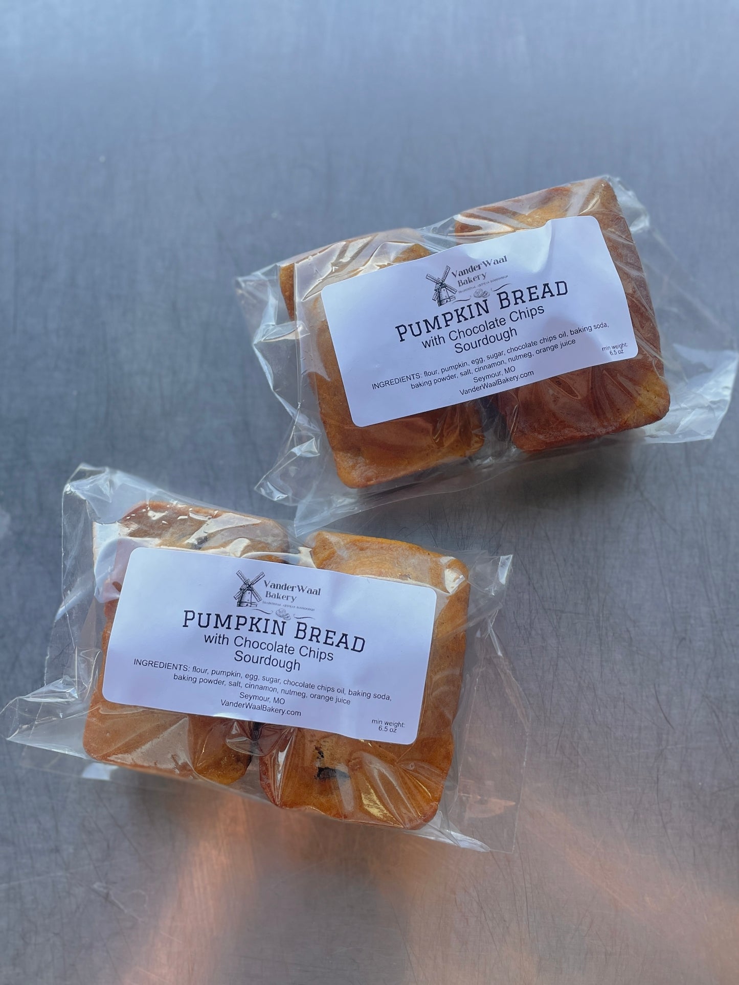 Pumpkin sweet bread - sourdough! 2 pack