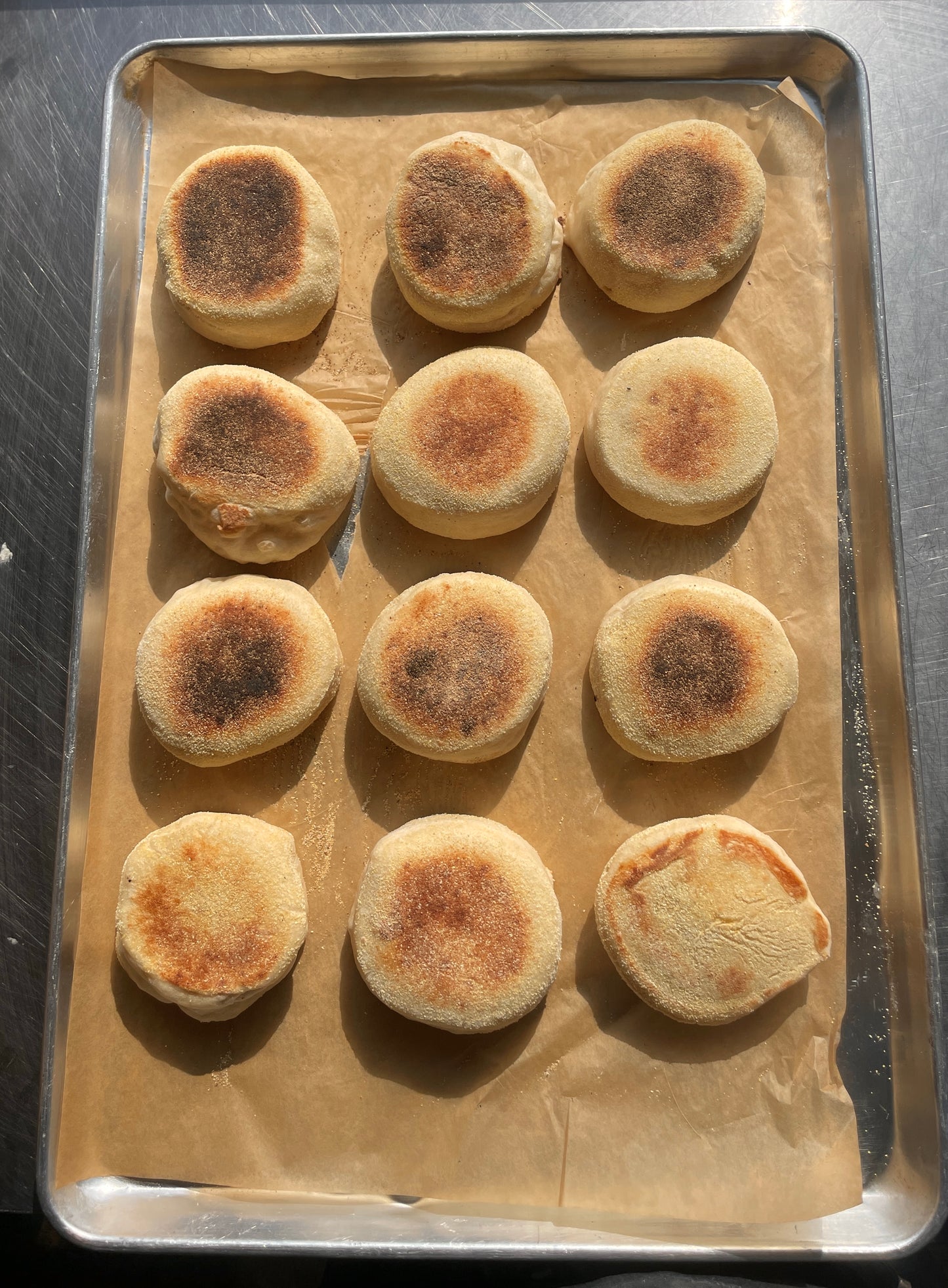 English muffins - sourdough