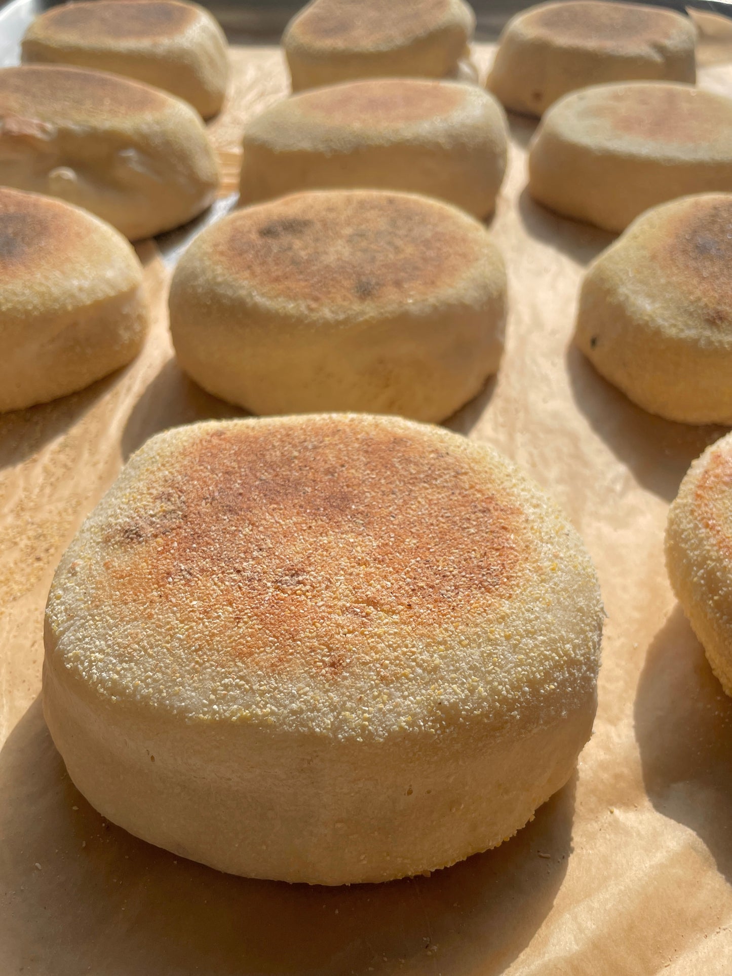 English muffins - sourdough
