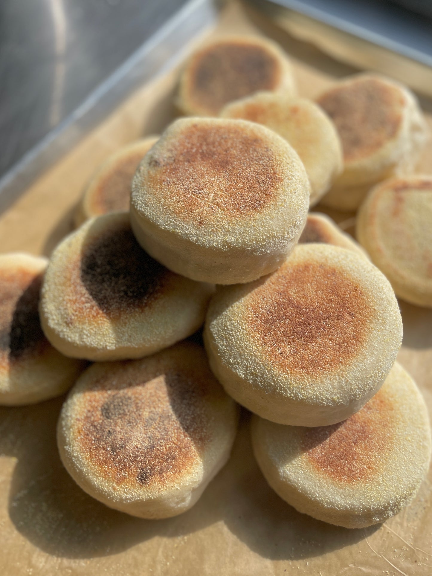 English muffins - sourdough