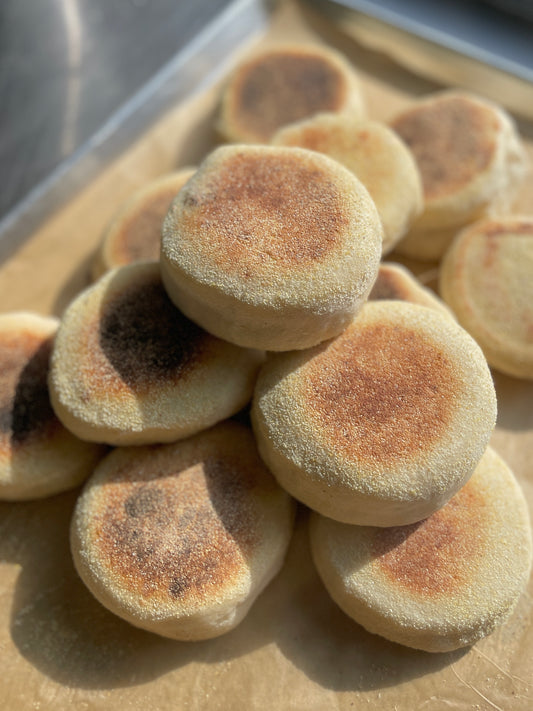 English muffins - sourdough